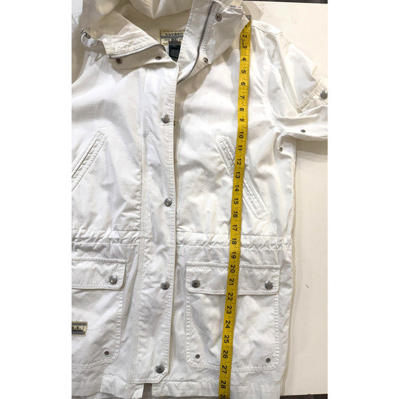 Lauren Ralph Lauren Jacket Womens Small White Utility Field Anorak Hooded LRL - Picture 11 of 12